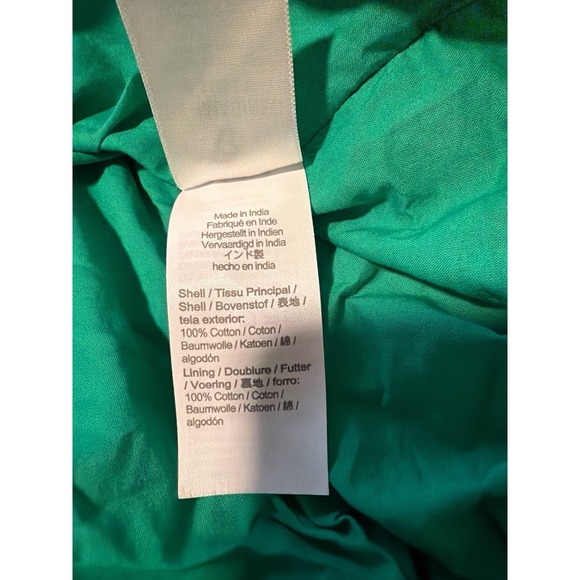 J. Crew Floral Smocked Midi Dress Green & Pink Puff Sleeve Cottagecore Boho - Picture 4 of 8